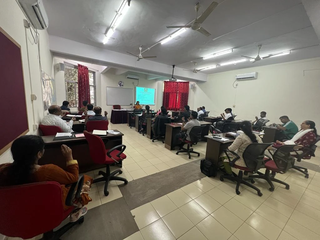 Students learning together in a classroom at the institute